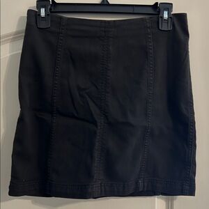 Free People Black Mini Skirt with Panel Seams